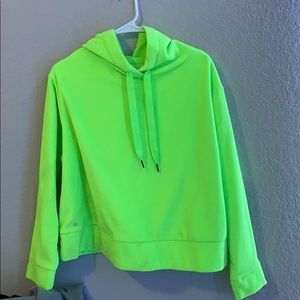 neon green hoodie
